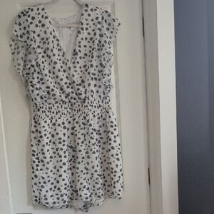 Hutch Black and White Ruffle Romper